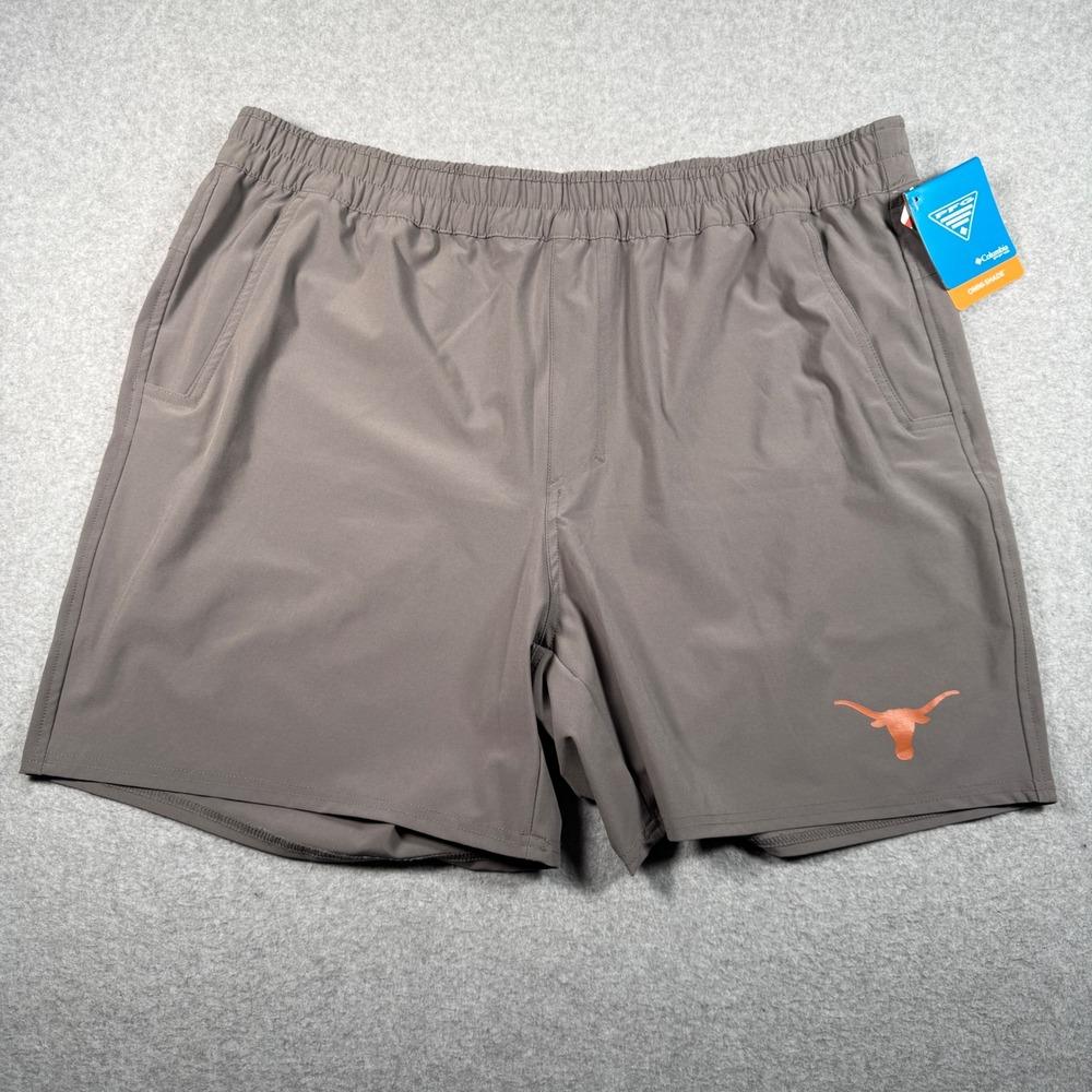 Columbia PFG Terminal Roamer Stretch Shorts Mens XL Texas Longhorns Gray XM4936